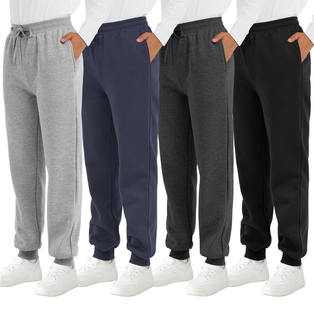 Kids Cozy Sweatpants - 4 Pairs